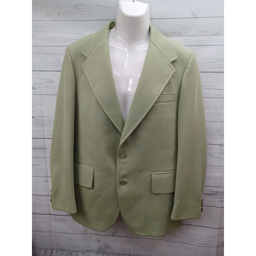 Vtg McGregor Mens Blazer Sz 41S Sage Green Sport Coat